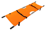 MEDPRO™ Stainless Steel Emergency Rescue Folding Stretcher (Orange, With 2 Wheels)