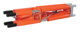 MEDPRO™ Stainless Steel Emergency Rescue Folding Stretcher (Orange, With 2 Wheels)