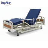 MEDPRO Electric 3 Functions Low Bed with 4 Side Rails & Backup Battery Pack (Upgraded Bed Base)