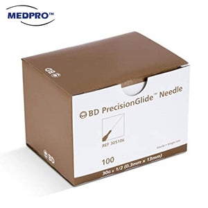 BD PrecisionGlide™ Needle 30G x 1/2" (0.3mm x 13mm) 100s
