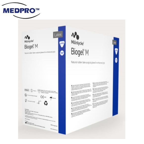 Molnlycke Biogel M Gloves Size 5.5 | 6.0 | 6.5 | 7.0 | 7.5 | 8.0 (50pairs/Box)
