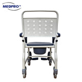 MEDPRO™ Anti-rust Plastic Mobile Toilet Commode Chair