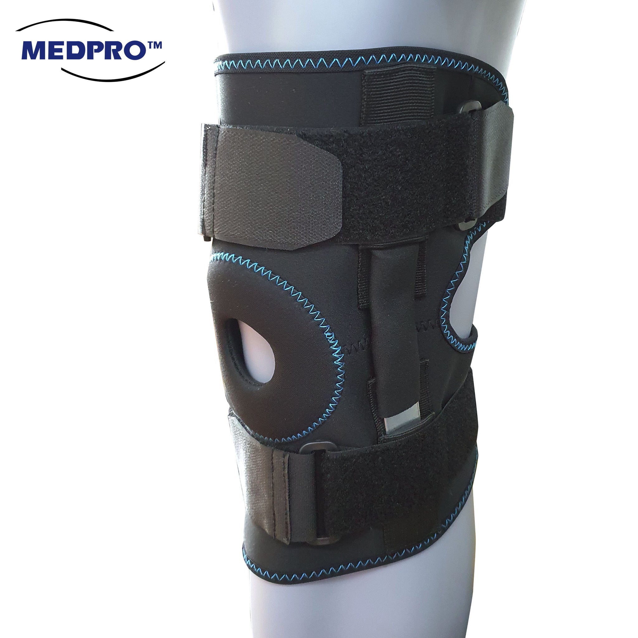  Hinged Knee Brace, Adjustable Knee Immobilizer Support