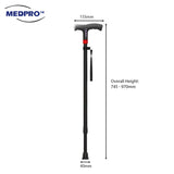 [NEW!] MEDPRO™ Intelligent Cane with FM Radio, Night Light & Emergency Alarm [Adjustable Height]