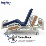 MEDPRO Electric 3 Functions Bed with Quad Rails & Backup Battery Pack (Upgraded)