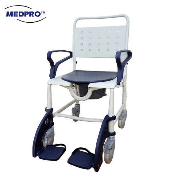 MEDPRO™ Anti-rust Plastic Mobile Toilet Commode Chair