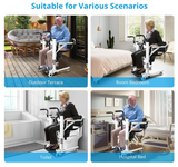 MEDPRO Car Transfer -Hydraulic Patient Transfer Chair with Backrest and Commode Hoist