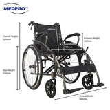 MEDPRO™ New Style Portable Wheel Chair with Foldable Backrest