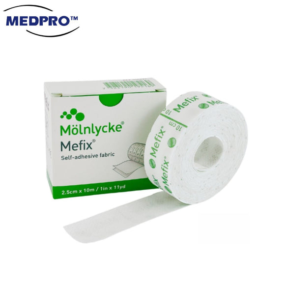 Mölnlycke Mefix Self Adhesive Fabric Tape 2.5cm x 10m | 5cm x 10m | 10cm x 10m