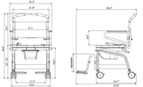 ShowerBuddy Roll-In Buddy XL Bariatric Commode 22"