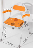Foldable Toilet Shower Chair with Flip-up Armrest