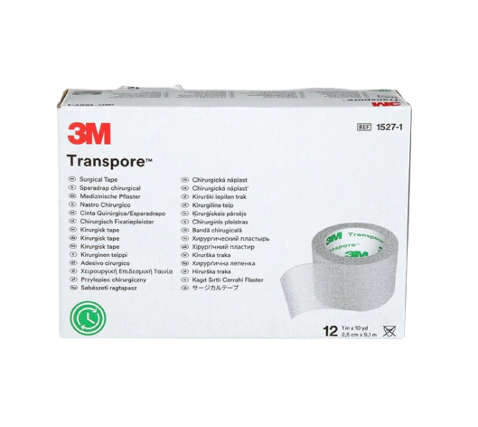 3M™ Transpore™ Surgical Tape 2.5 cm x 9.1m [12 pcs/box] 1527-1 (Expiry Date: 2028-03)