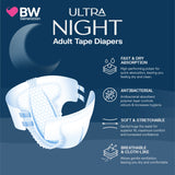 BW Ultra Absorbent Diapers (Day & Night use) – M & L