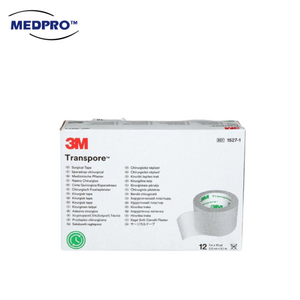 3M™ Transpore™ Surgical Tape 2.5 cm x 9.1m [12 pcs/box] 1527-1 (Expiry Date: 2028-03)