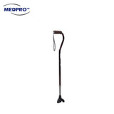 MEDPRO™ Anti-Rust Lightweight Off-set Walking Stick with Triple Tip 400g