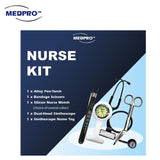 MEDPRO™ Nurse Kit: USB PenTorch + Nurse Brooch Watch (Choice of 4 colours) + Nursing Scissors with Clip Holder + Dual-Head Stethoscope