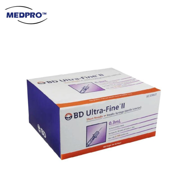 BD Ultra-Fine™ Insulin Syringe 0.3ml (30 units of insulin or less) 10pcs or 100pcs