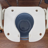 Foldable Stationary Toilet Commode Chair with Flip Up Armrest