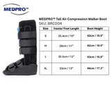 MEDPRO™ Tall Air Compression Walker Boot for More Severe Ankle, Foot, Leg Sprains and Fractures