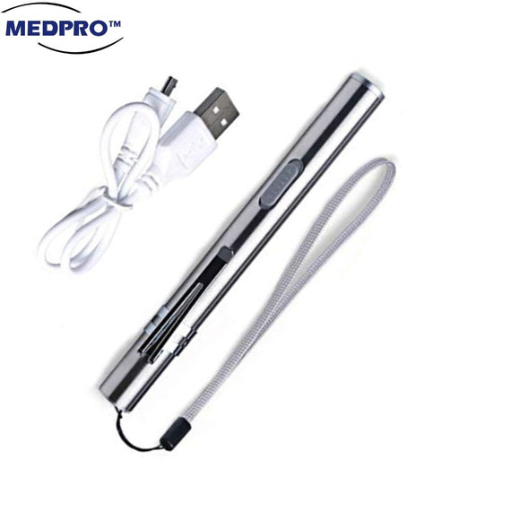 MEDPRO™ USB Rechargeable Pen-torch with Pupil & Ruler Gauge + USB Cable