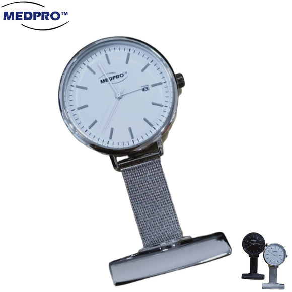 MEDPRO™ Deluxe Stainless Steel Nurse Watch with Calendar!