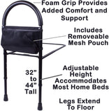 Sturdy & Adjustable Bed Rail Bar with Extra Foot Support & Bed Strap - MEDPRO™ Medical Supplies