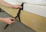 Sturdy & Adjustable Bed Rail Bar with Extra Foot Support & Bed Strap