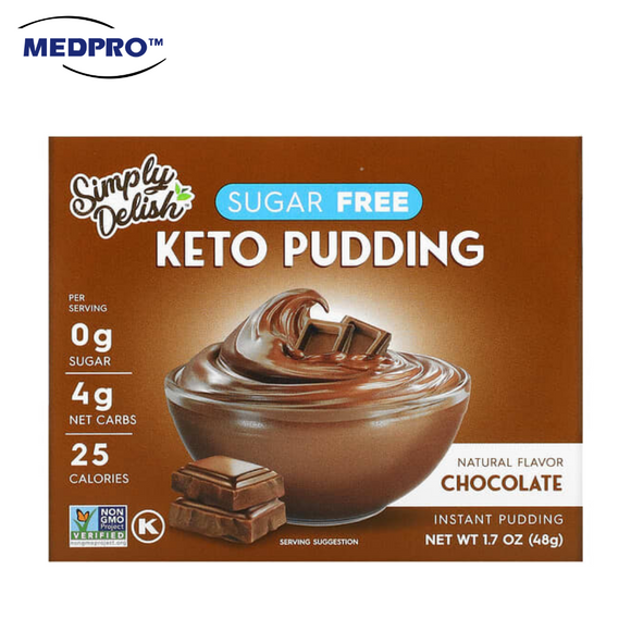 Natural Simply Delish, Natural Instant Pudding, Chocolate / Natural Instant Keto Pudding, Vanilla 1.7 oz (48 g)