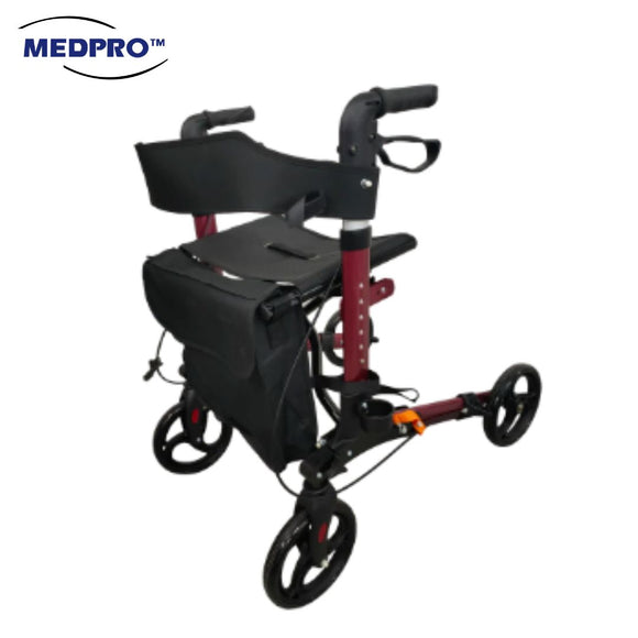 Euro 4-Wheel Foldable Aluminium Rollator - MEDPRO™ Medical Supplies