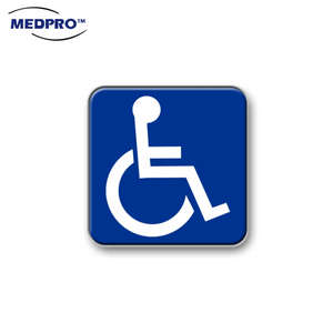 Handicap Sticker Label 14cm x 14cm for Personal Mobility Device PMD - MEDPRO™ Medical Supplies
