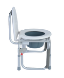 MEDPRO™ Aluminium Stationary Toilet Commode Chair with Elevated Hand Rails, Adjustable Height & Anti-slip Foot Base