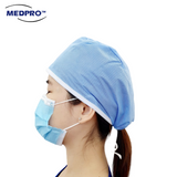 Polypropylene Disposable Tie On Nurse / Surgical Cap Tie-On 100pcs/pack