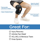 MEDPRO™ Hinged Knee Brace, Adjustable Compression Knee Support, Open Patella Knee Wrap