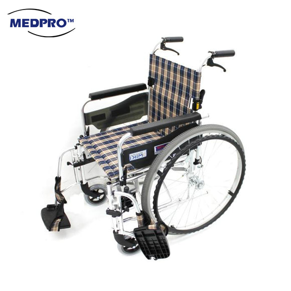 Miki Detachable Wheel Chair Foldback with Assisted Brakes - MEDPRO™ Medical Supplies