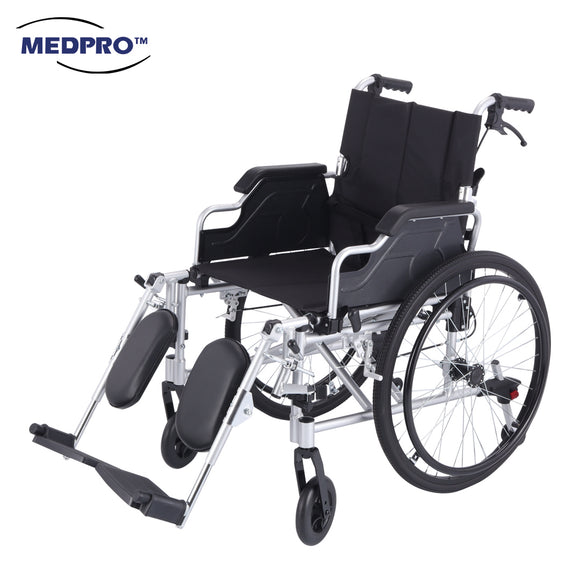 MEDPRO™ Detachable Wheel Chair with Elevating Footrest and Flip-Up Armrest 18