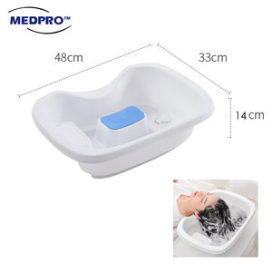 NEW! Portable Hair Wash Basin with Head Support & Drain Hose For Bedbound Patients