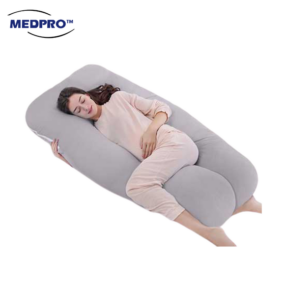 MEDPRO™ U-Shaped Pregnancy Pillow (Machine Washable Zipper Cover)
