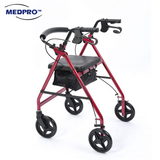 MEDPRO™ 4-Wheels Rollator in Black/Red - MEDPRO™ Medical Supplies