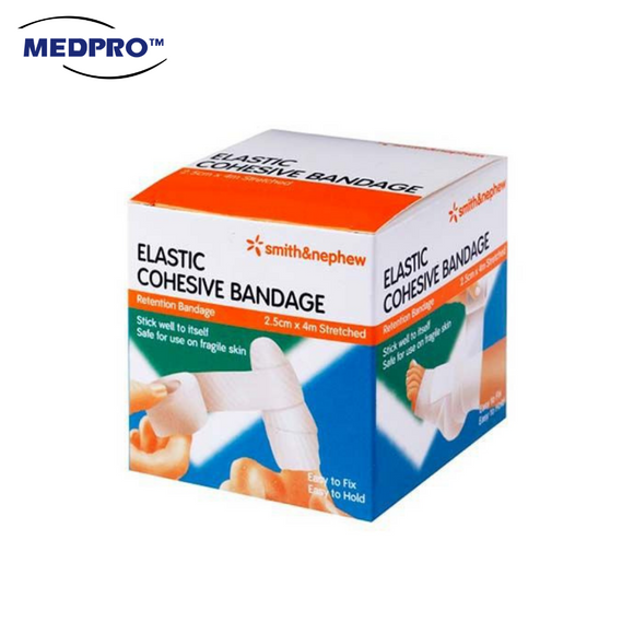 S&N Elastic Cohesive Bandage / Retention Bandage (stretched) 2.5cmx4m