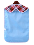 MEDPRO™ Adult Bib with Pocket 45cm x 75cm in Plaid Blue/Red (Waterproof & Reusable!)