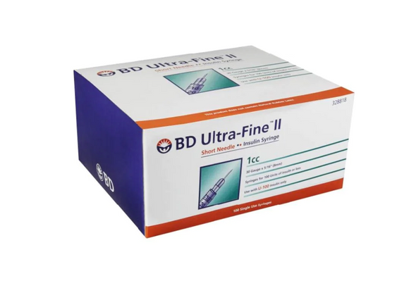 BD Ultra-FineTM Insulin Syringe 1cc (For 100units of insulin or less) 10pcs or 100pcs