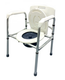 Aluminium Foldable Stationary Toilet Commode Chair