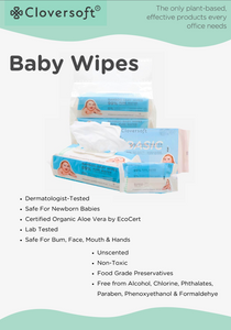 CLOVERSOFT: Pure Water Baby Wipes, Extra Gentle, 40's