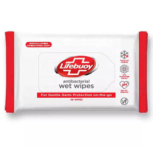 [2packs] Lifebuoy Antiseptic Wet Wipes Large Sheet 15cm x 20cm (48pcs/pack)