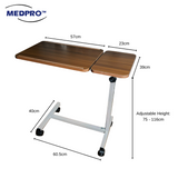 MEDPRO™ NEW Multi-Functional Overbed Table with 2 Separable, 1 Adjustable Angle Board & Adjustable Height