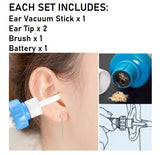 Electric Vacuum Ear Wax Removal Tool with Soft Ear Tips & Cleaning Brush