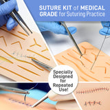 Suturing Skills Full Practice Kit with Pseudo Skin Structure (New Improved Version) - MEDPRO™ Medical Supplies