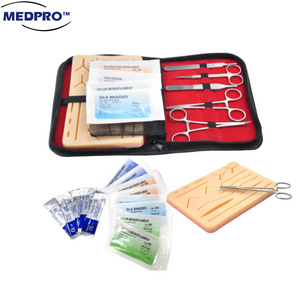 Suturing Skills Full Practice Kit with Pseudo Skin Structure (New Improved Version)